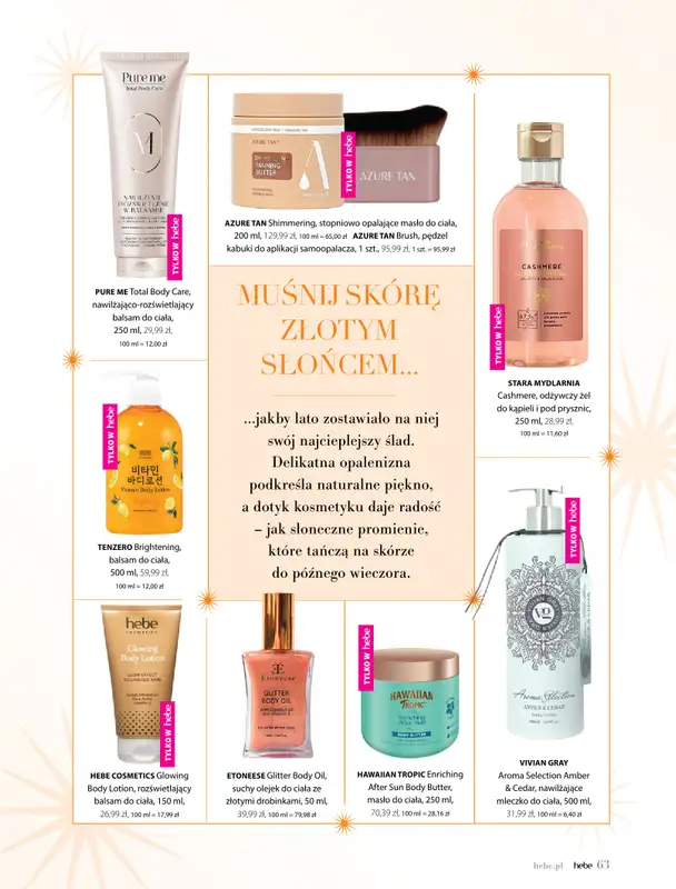 Hebe - gazetka promocyjna Magazyn od czwartku 02.07 do poniedziałku 31.08 - strona 63