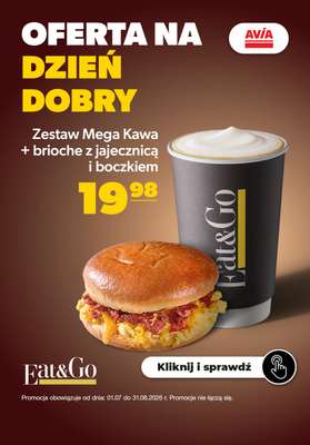AVIA Stacje Paliw - gazetka promocyjna Oferta na dzień dobry od piątku 03.07 do poniedziałku 31.08