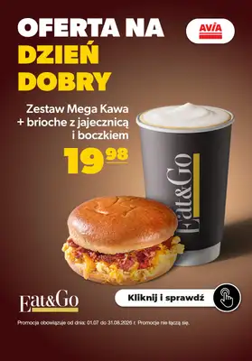 AVIA Stacje Paliw - gazetka promocyjna Oferta na dzień dobry od piątku 03.07 do poniedziałku 31.08