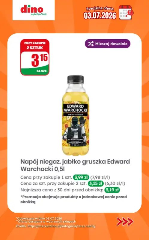 Dino - gazetka promocyjna Specjalna oferta na 03.07.2026 - promocje spoza gazetki od piątku 03.07 do piątku 03.07 - strona 7