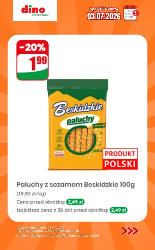Dino - gazetka promocyjna Specjalna oferta na 03.07.2026 - promocje spoza gazetki od piątku 03.07 do piątku 03.07 - strona 11