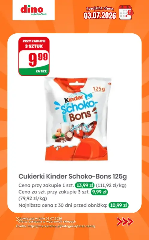 Dino - gazetka promocyjna Specjalna oferta na 03.07.2026 - promocje spoza gazetki od piątku 03.07 do piątku 03.07 - strona 9
