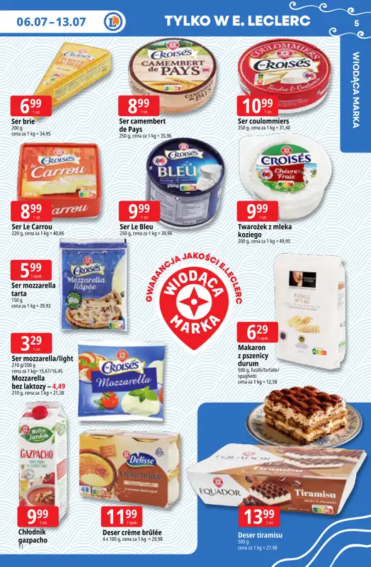 Leclerc - gazetka promocyjna Oferta E.Leclerc | Tanio to tu! od poniedziałku 06.07 do poniedziałku 13.07 - strona 5