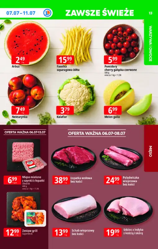 Leclerc - gazetka promocyjna Oferta E.Leclerc | Tanio to tu! od poniedziałku 06.07 do poniedziałku 13.07 - strona 13