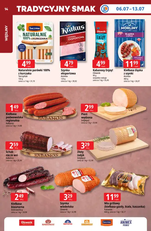 Leclerc - gazetka promocyjna Oferta E.Leclerc | Tanio to tu! od poniedziałku 06.07 do poniedziałku 13.07 - strona 14