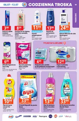 Leclerc - gazetka promocyjna Oferta E.Leclerc | Tanio to tu! od poniedziałku 06.07 do poniedziałku 13.07 - strona 19