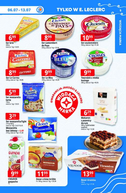 Leclerc - gazetka promocyjna Oferta E.Leclerc | Tanio to tu! od poniedziałku 06.07 do poniedziałku 13.07 - strona 5