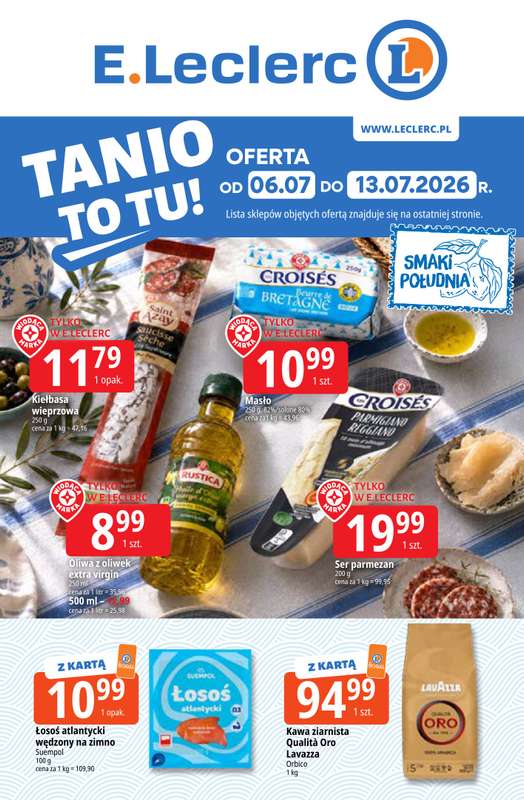 Leclerc - gazetka promocyjna Oferta E.Leclerc | Tanio to tu! od poniedziałku 06.07 do poniedziałku 13.07