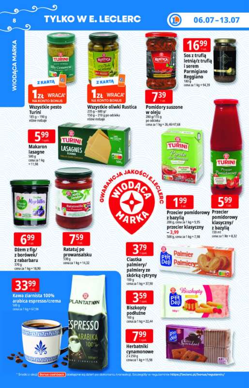 Leclerc - gazetka promocyjna Oferta E.Leclerc | Tanio to tu! od poniedziałku 06.07 do poniedziałku 13.07 - strona 8
