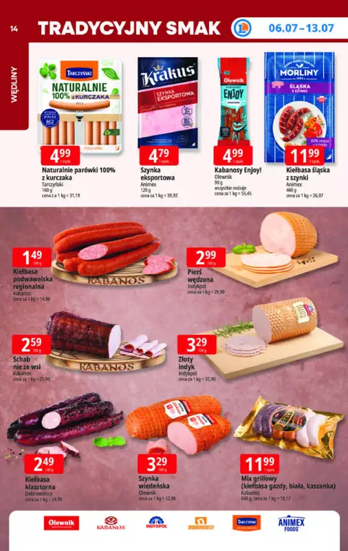 Leclerc - gazetka promocyjna Oferta E.Leclerc | Tanio to tu! od poniedziałku 06.07 do poniedziałku 13.07 - strona 14