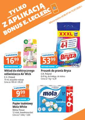 Leclerc - gazetka promocyjna Tylko z aplikacją Bonus E.Leclerc od poniedziałku 06.07 do poniedziałku 13.07