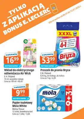 Leclerc - gazetka promocyjna Tylko z aplikacją Bonus E.Leclerc od poniedziałku 06.07 do poniedziałku 13.07