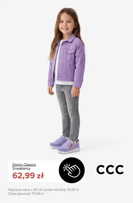 CCC - gazetka promocyjna SALE - Sneakersy dla dziewczynki do 100 zł   - strona 2