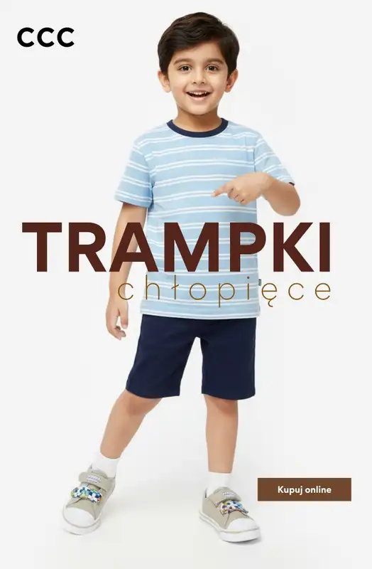 CCC - gazetka promocyjna TRAMPKI dla chłopca od 34,99 zł  