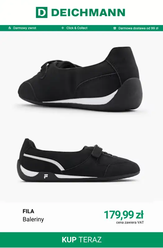 Deichmann - gazetka promocyjna Sportowe baleriny od niedzieli 05.07  - strona 12