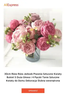 AliExpress - gazetka promocyjna Sztuczne kwiaty od piątku 03.07  - strona 6