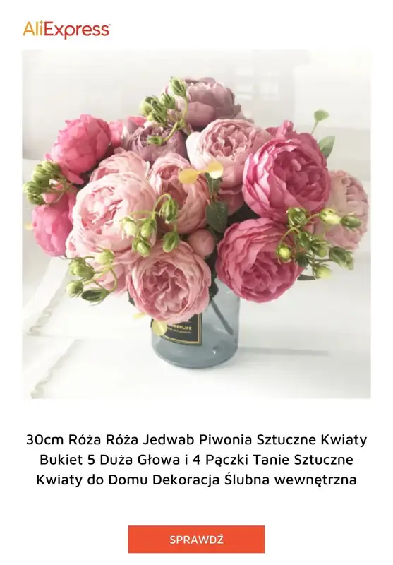 AliExpress - gazetka promocyjna Sztuczne kwiaty od piątku 03.07  - strona 6