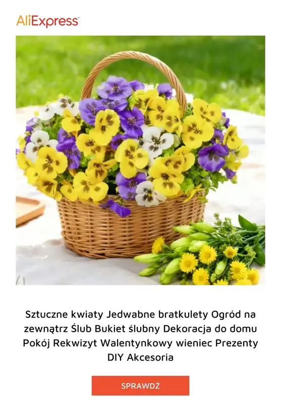 AliExpress - gazetka promocyjna Sztuczne kwiaty od piątku 03.07  - strona 5