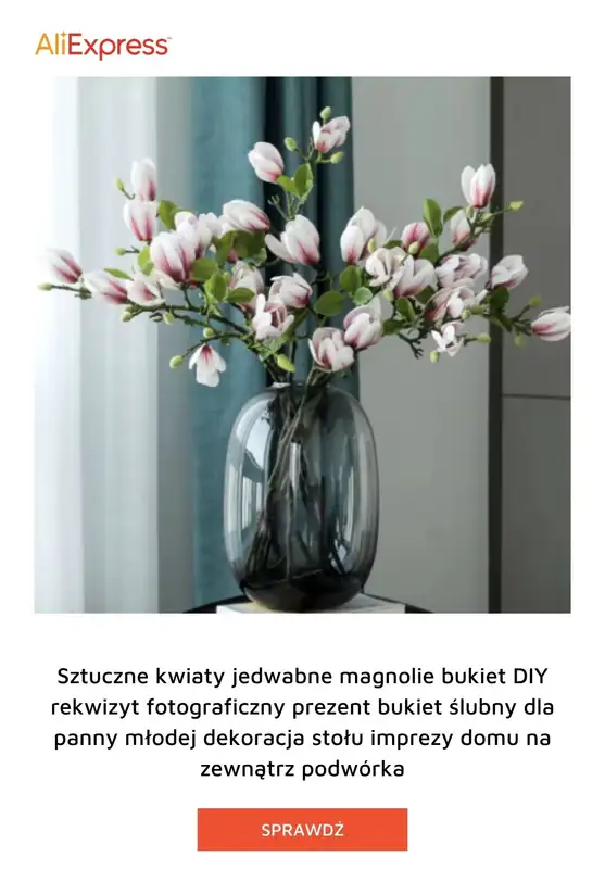 AliExpress - gazetka promocyjna Sztuczne kwiaty od piątku 03.07  - strona 10