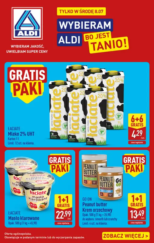 Aldi - gazetka promocyjna Najlepsze oferty na środę w Aldi!  