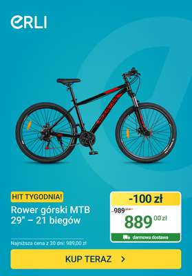 ERLI - gazetka promocyjna Hity tygodnia - Rower górski męski od środy 08.07 do niedzieli 12.07