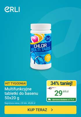 ERLI - gazetka promocyjna Hity tygodnia - Multi tabletki do basenu od środy 08.07 do niedzieli 12.07