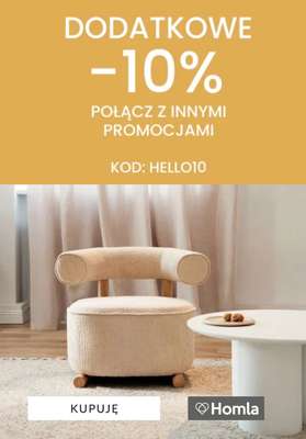 Homla - gazetka promocyjna Dodatkowe -10% z kodem od piątku 03.07 do poniedziałku 06.07