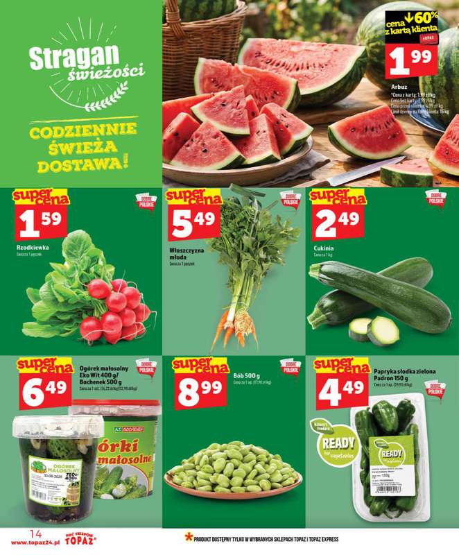 TOPAZ - gazetka promocyjna Nowa gazetka od czwartku, 09.07 od czwartku 09.07 do środy 15.07 - strona 14