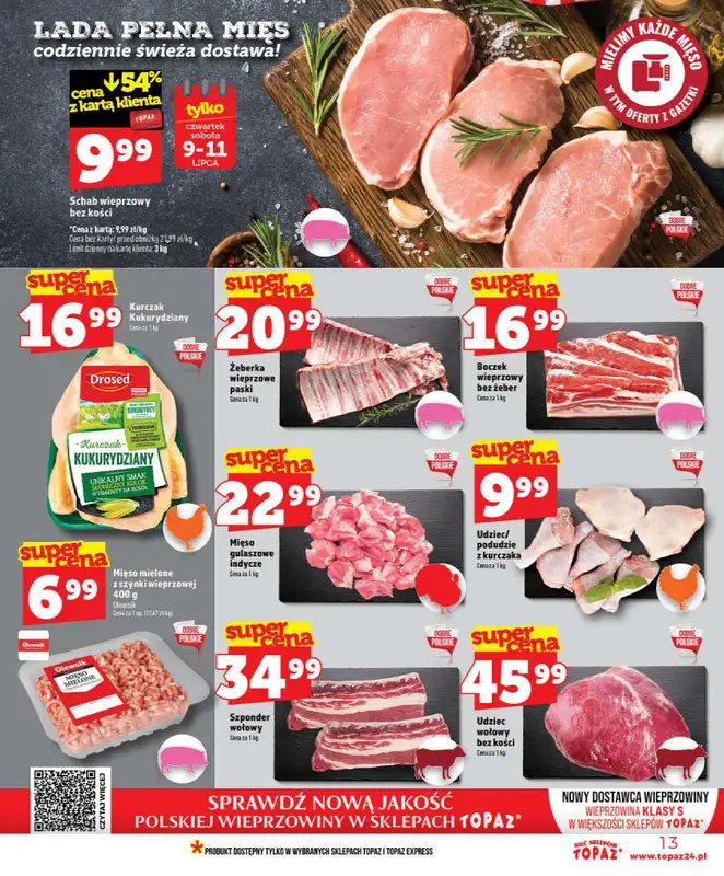 TOPAZ - gazetka promocyjna Nowa gazetka od czwartku, 09.07 od czwartku 09.07 do środy 15.07 - strona 13