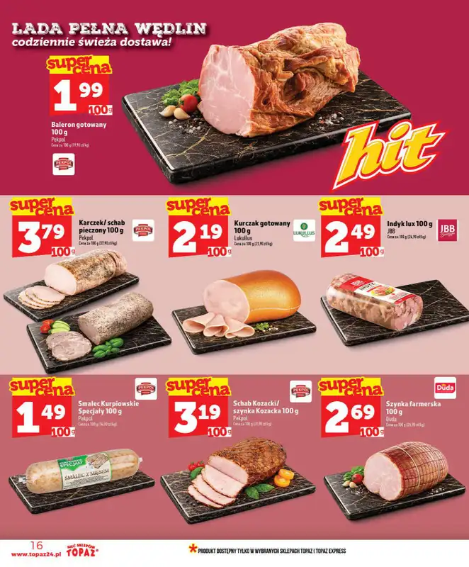TOPAZ - gazetka promocyjna Nowa gazetka od czwartku, 09.07 od czwartku 09.07 do środy 15.07 - strona 16