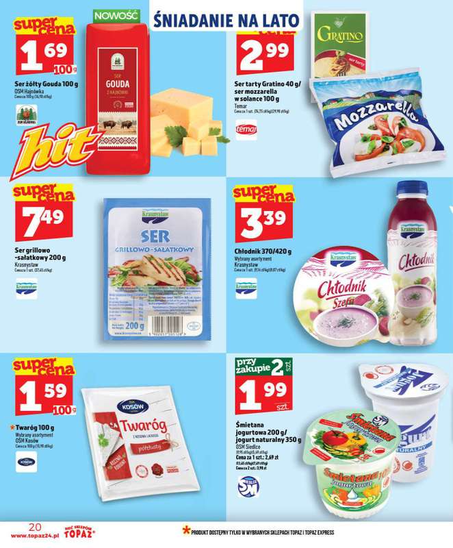 TOPAZ - gazetka promocyjna Nowa gazetka od czwartku, 09.07 od czwartku 09.07 do środy 15.07 - strona 20