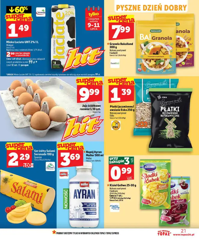 TOPAZ - gazetka promocyjna Nowa gazetka od czwartku, 09.07 od czwartku 09.07 do środy 15.07 - strona 21