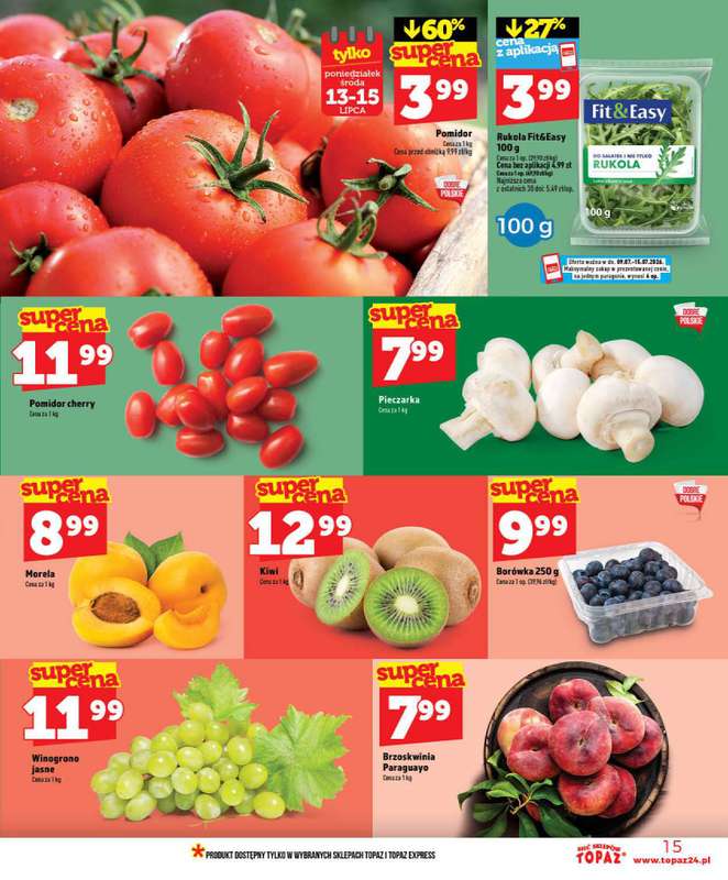 TOPAZ - gazetka promocyjna Nowa gazetka od czwartku, 09.07 od czwartku 09.07 do środy 15.07 - strona 15