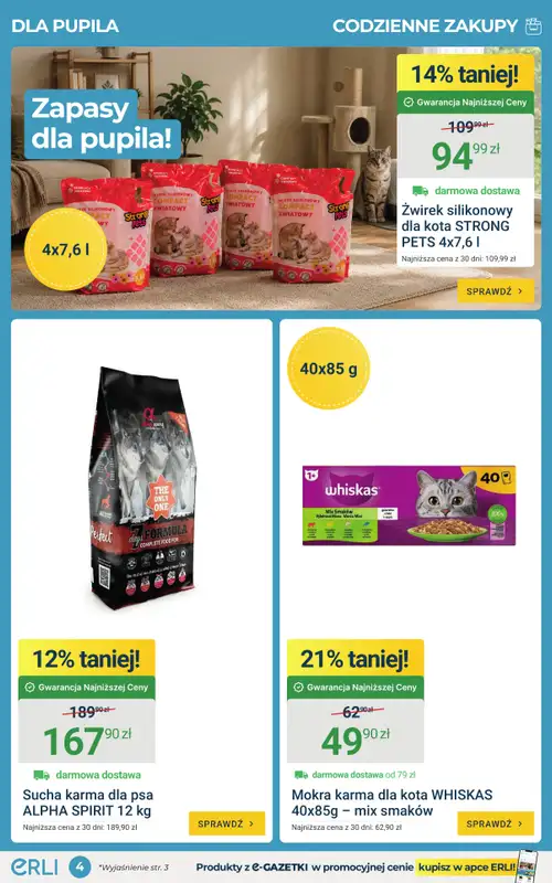 ERLI - gazetka promocyjna Sprawdź HITy codziennych zakupów Erli! od poniedziałku 06.07 do niedzieli 12.07 - strona 4
