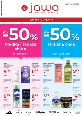 Drogerie Jawa - gazetka promocyjna Gazetka od soboty 04.07 do poniedziałku 03.08