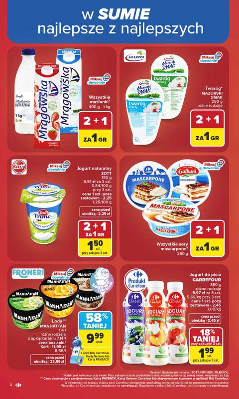 Carrefour - gazetka promocyjna Gazetka Carrefour od poniedziałku od poniedziałku 06.07 do soboty 11.07 - strona 4
