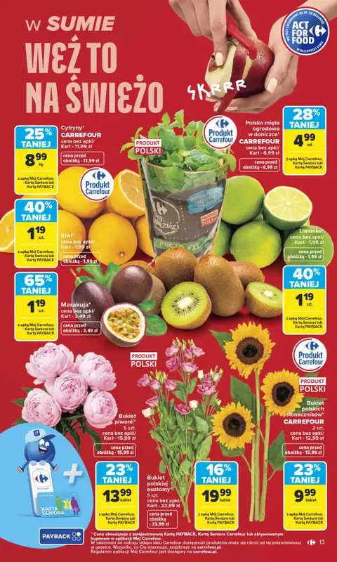 Carrefour - gazetka promocyjna Gazetka Carrefour od poniedziałku od poniedziałku 06.07 do soboty 11.07 - strona 13