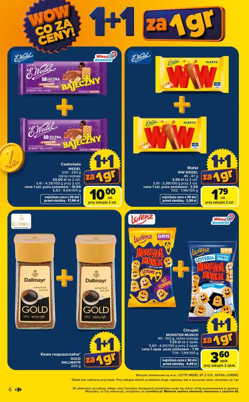 Carrefour - gazetka promocyjna Gazetka Wow co za ceny od poniedziałku 06.07 do soboty 11.07 - strona 6