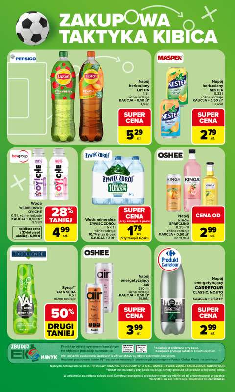 Carrefour - gazetka promocyjna Gazetka Zakupowa taktyka kibica  do soboty 11.07 - strona 2