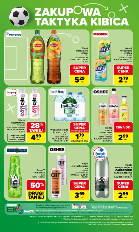 Carrefour - gazetka promocyjna Gazetka Zakupowa taktyka kibica od poniedziałku 06.07 do soboty 11.07 - strona 2
