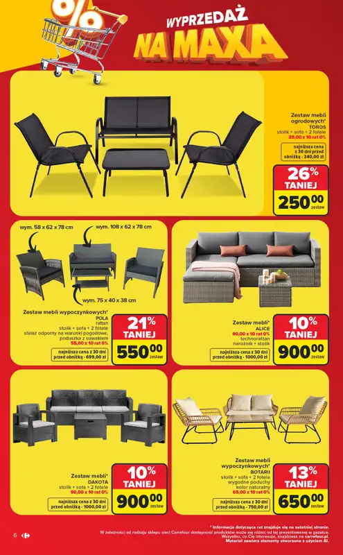 Carrefour - gazetka promocyjna Gazetka Wyprzedaż na maxa od poniedziałku 06.07 do soboty 18.07 - strona 6