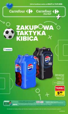 Carrefour Market - gazetka promocyjna Gazetka Zakupowa taktyka kibica od poniedziałku 06.07 do soboty 11.07