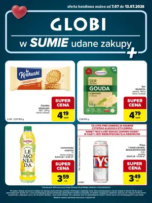 Globi - gazetka promocyjna Gazetka Globi od wtorku 07.07 do poniedziałku 13.07