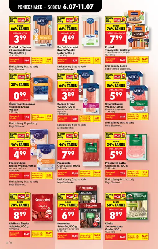 Biedronka - gazetka promocyjna Od poniedziałku, Z ladą tradycyjną od poniedziałku 06.07 do soboty 11.07 - strona 46