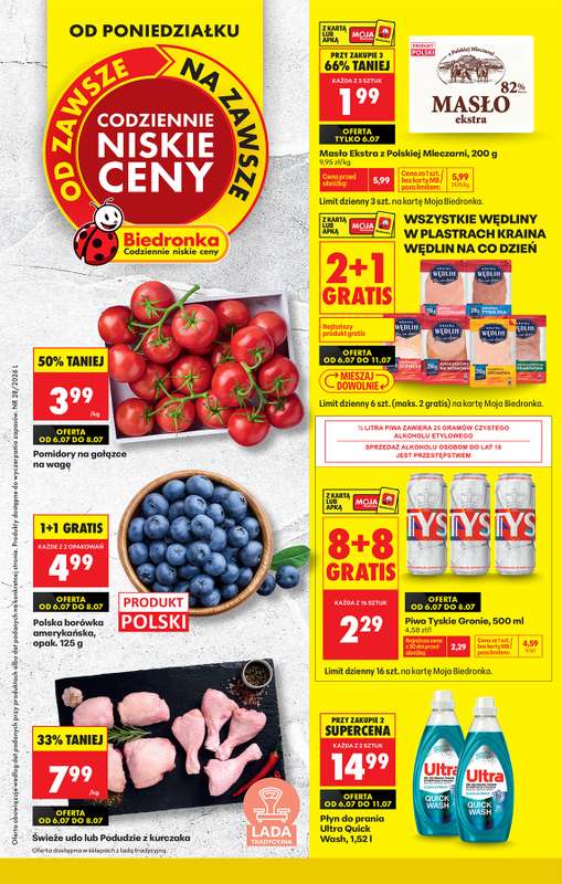 Biedronka - gazetka promocyjna Od poniedziałku, Z ladą tradycyjną od poniedziałku 06.07 do soboty 11.07