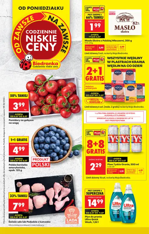 Biedronka - gazetka promocyjna Od poniedziałku, Z ladą tradycyjną  