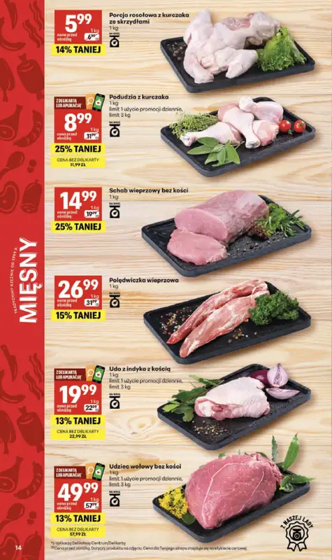 Delikatesy Centrum - gazetka promocyjna Gazetka  do środy 15.07 - strona 14