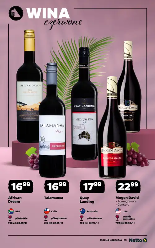 Netto - gazetka promocyjna Mocna Kolekcja - Wina  do soboty 18.07 - strona 15