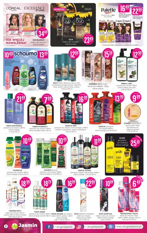 Drogerie Jasmin - gazetka promocyjna Gazetka od poniedziałku 06.07 do piątku 31.07 - strona 2