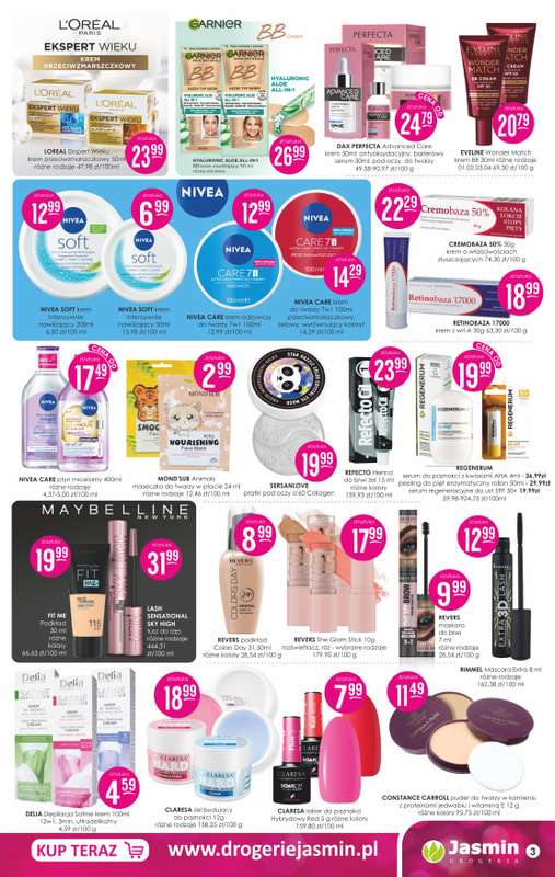 Drogerie Jasmin - gazetka promocyjna Gazetka od poniedziałku 06.07 do piątku 31.07 - strona 3